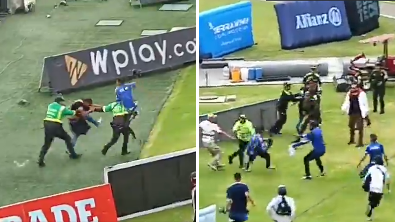 Agresión hinchas de Millonarios en el El Campín