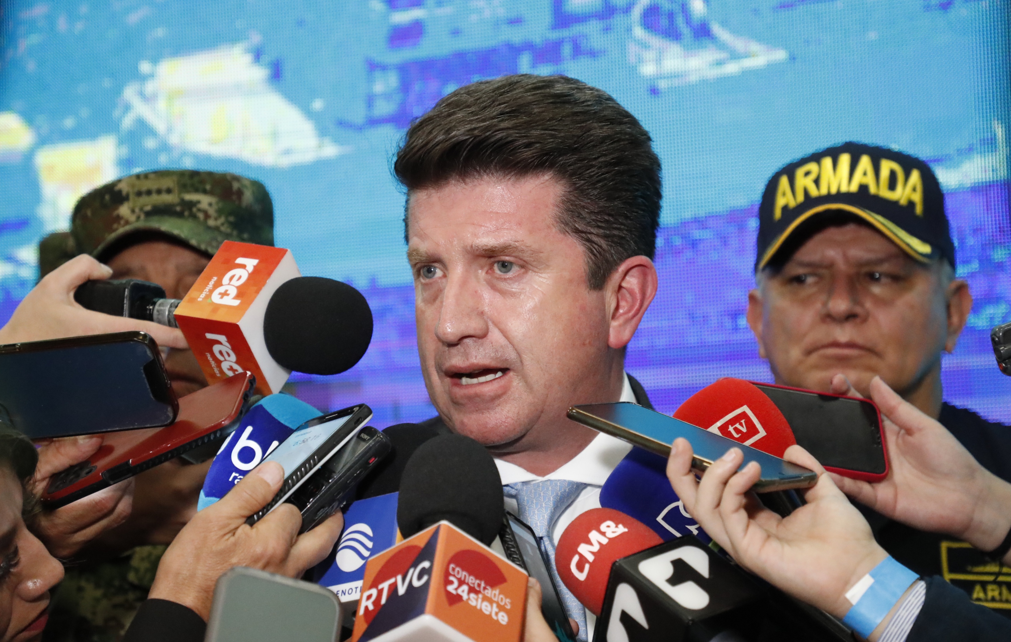 Rueda de prensa del Ministro Diego Molano.  Foto: Guillermo Torres