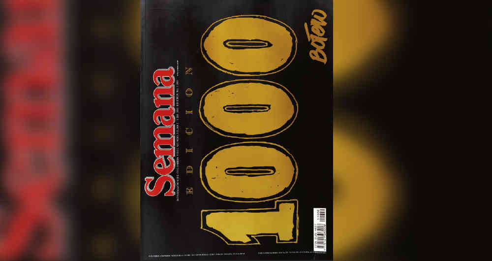 Edición 1000 (julio 2001) El pintor Fernando Botero conmemora con una sobria portada la edición 1000 y los 19 años de vida de la revista. 