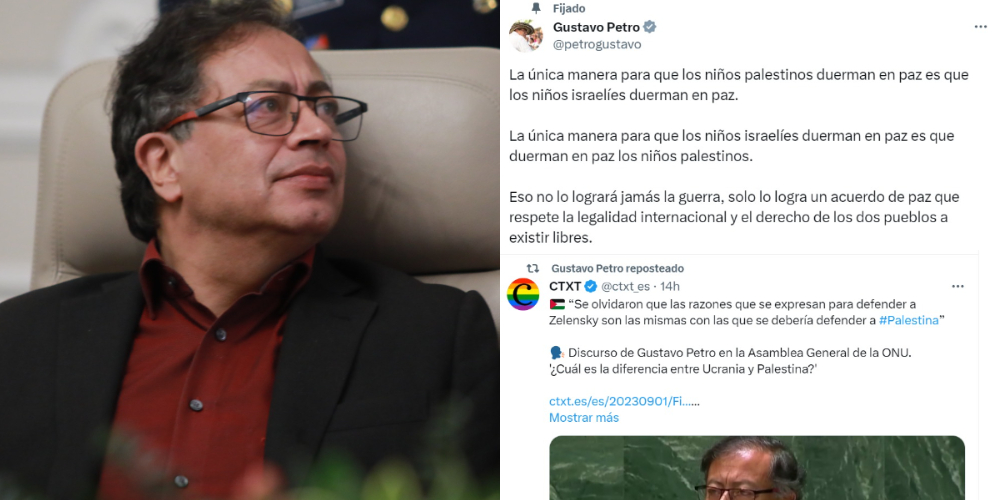 El presidente Gustavo Petro ha trinado más de 100 veces sobre lo que pasa en Israel.