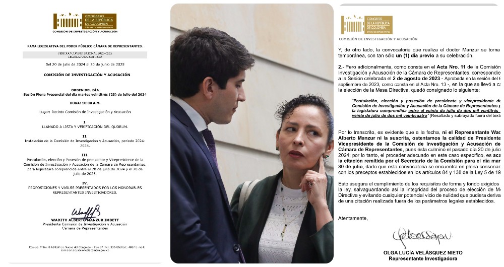 Olga Lucía Velásquez y Wadith Manzur y las convocatorias.