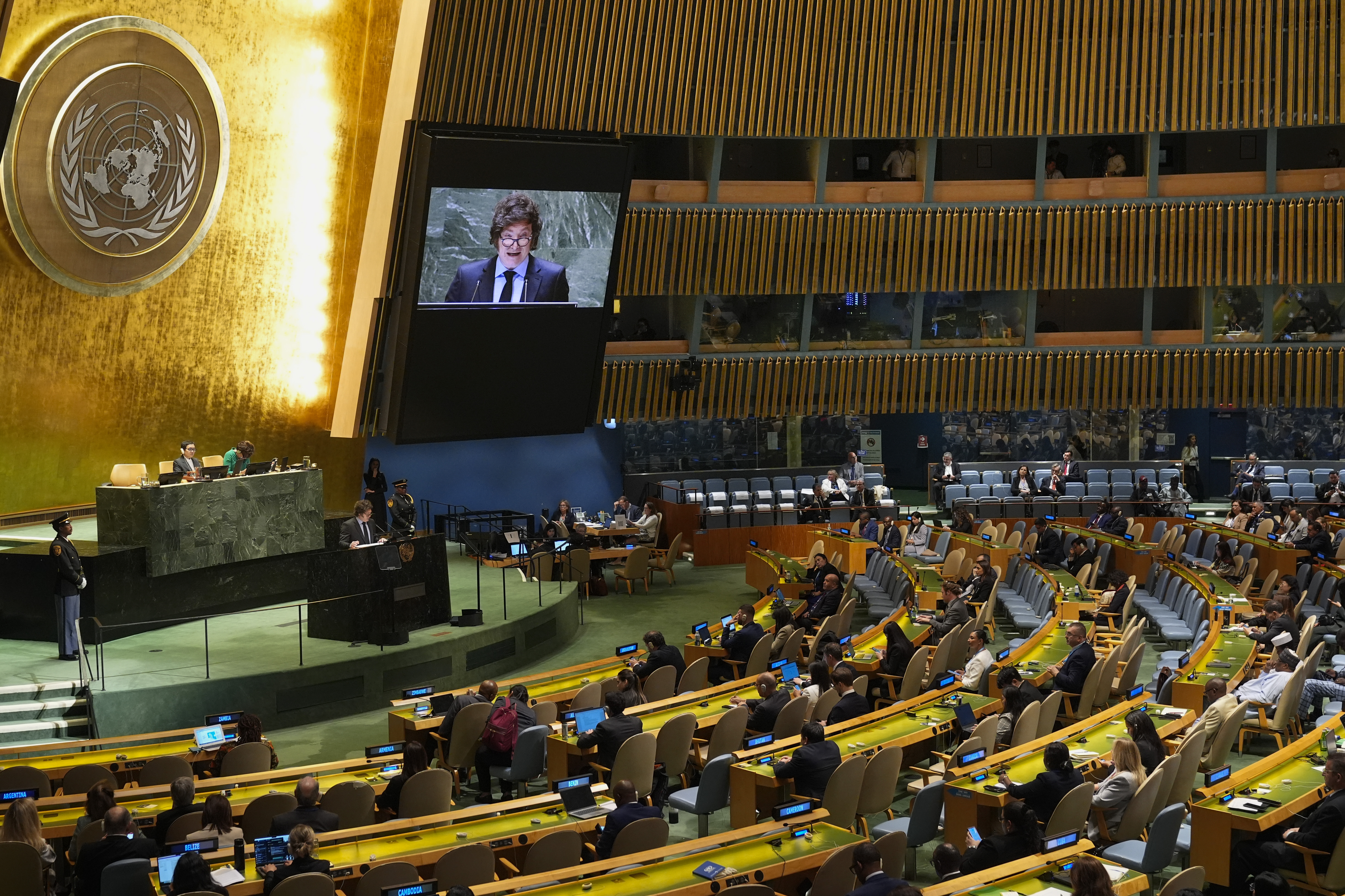 Javier Milei en la Asamblea de la ONU.