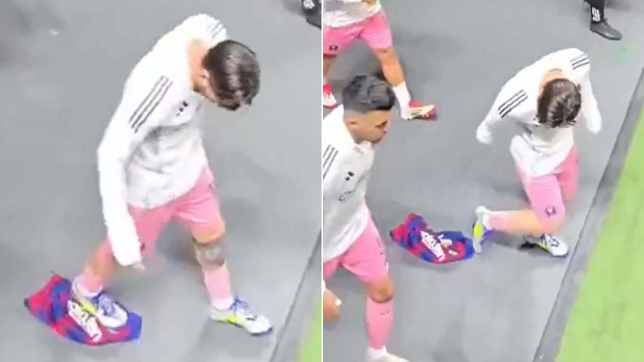 Lionel Messi es viral por gesto con la camiseta del Barcelona