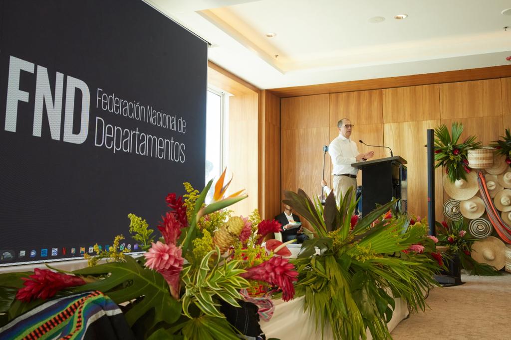 El fiscal general de la Nación, Francisco Barbosa Delgado, durante el evento 'Campus FND de la Federación Nacional de Departamentos', realizado en Santa Marta (Magdalena)
