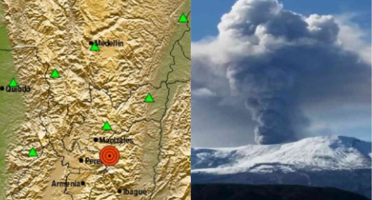 Nuevo temblor se registró en el área de influencia del Nevado del Ruiz