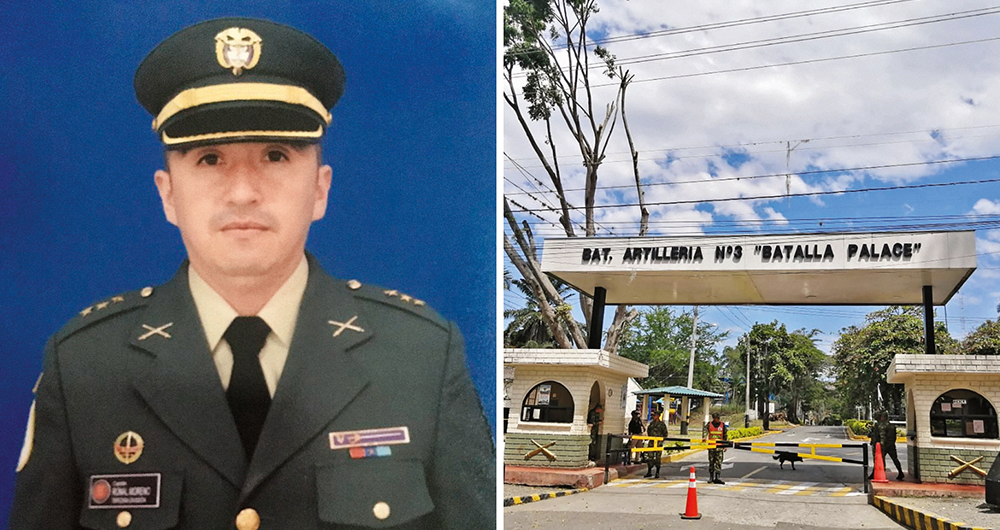  El capitán Ronald Moreno prestó su servicio al Ejército Nacional durante 14 años. Batallón de Artillería n.° 3 Batalla de Palacé, perteneciente a la Tercera División del Ejército.