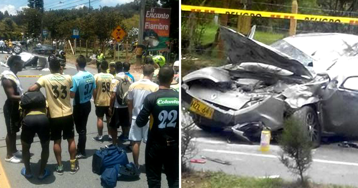Futbolistas de Águilas Doradas mueren en accidente vía Medellín - Bogotá