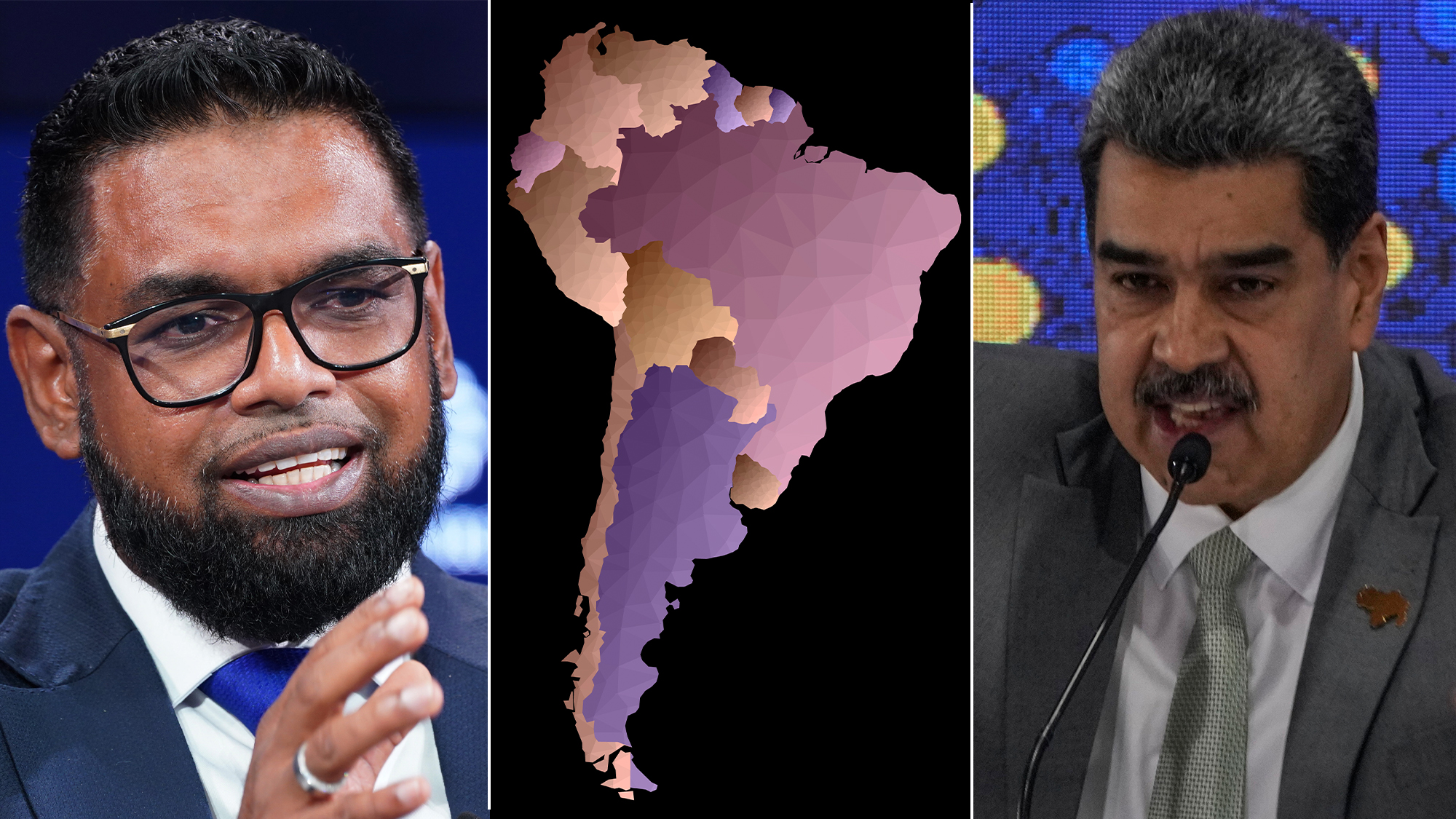  Nicolas Maduro Mohamed Irfaan Ali  region