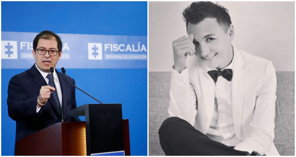 El fiscal Francisco Barbosa y el fallecido estilista Mauricio Leal