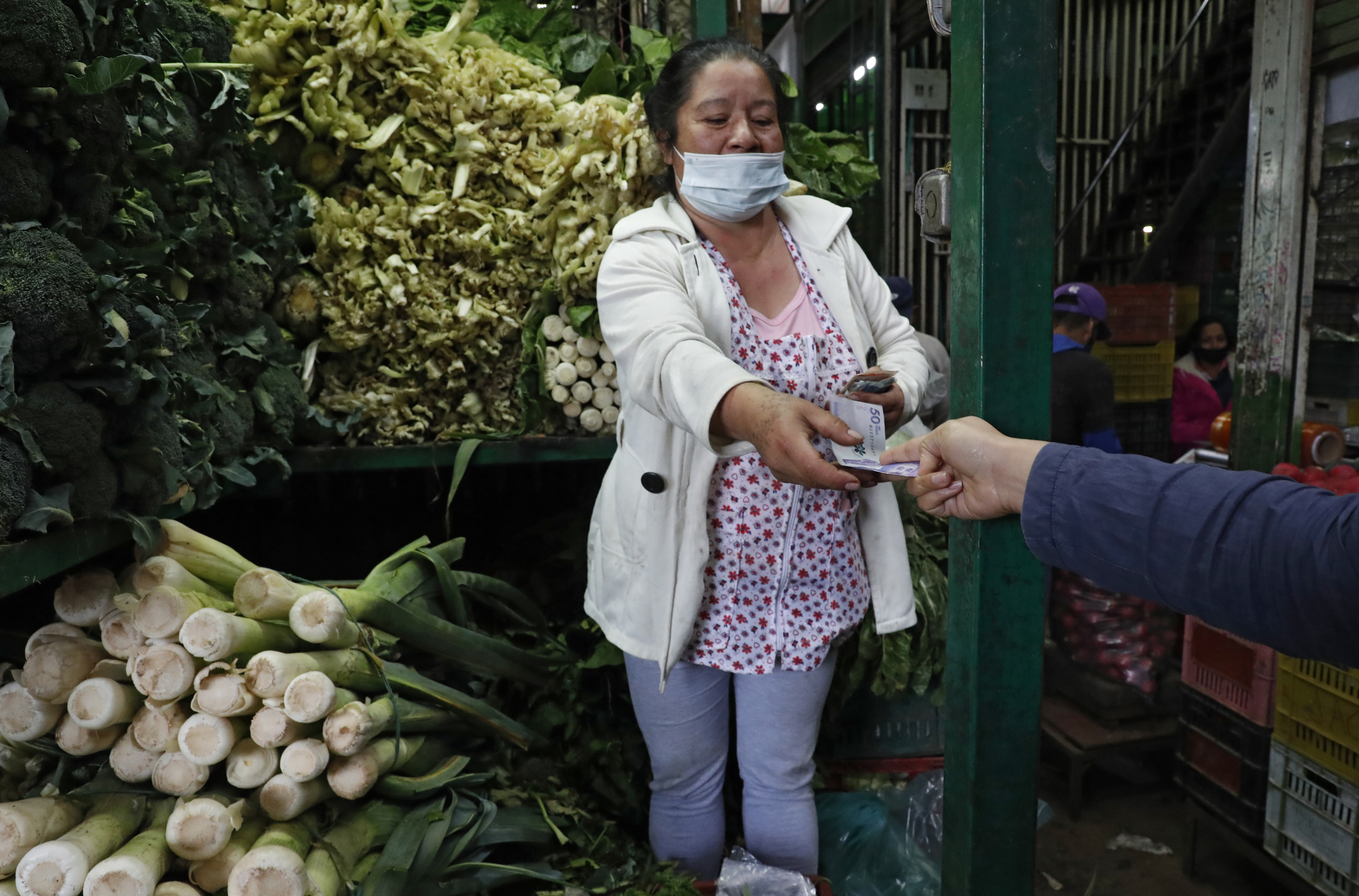 Central de Abastos de Bogotá, venta de verduras y legumbres
