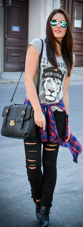 Cómo usar o llevar pantalones jeans rotos