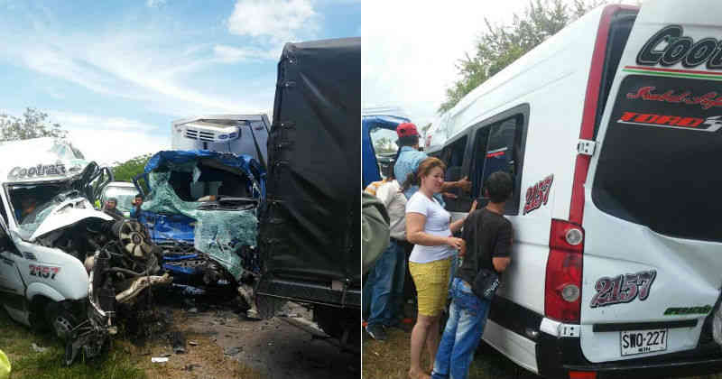 Accidente de tránsito en céntrico sector de Neiva dejo tres heridos
