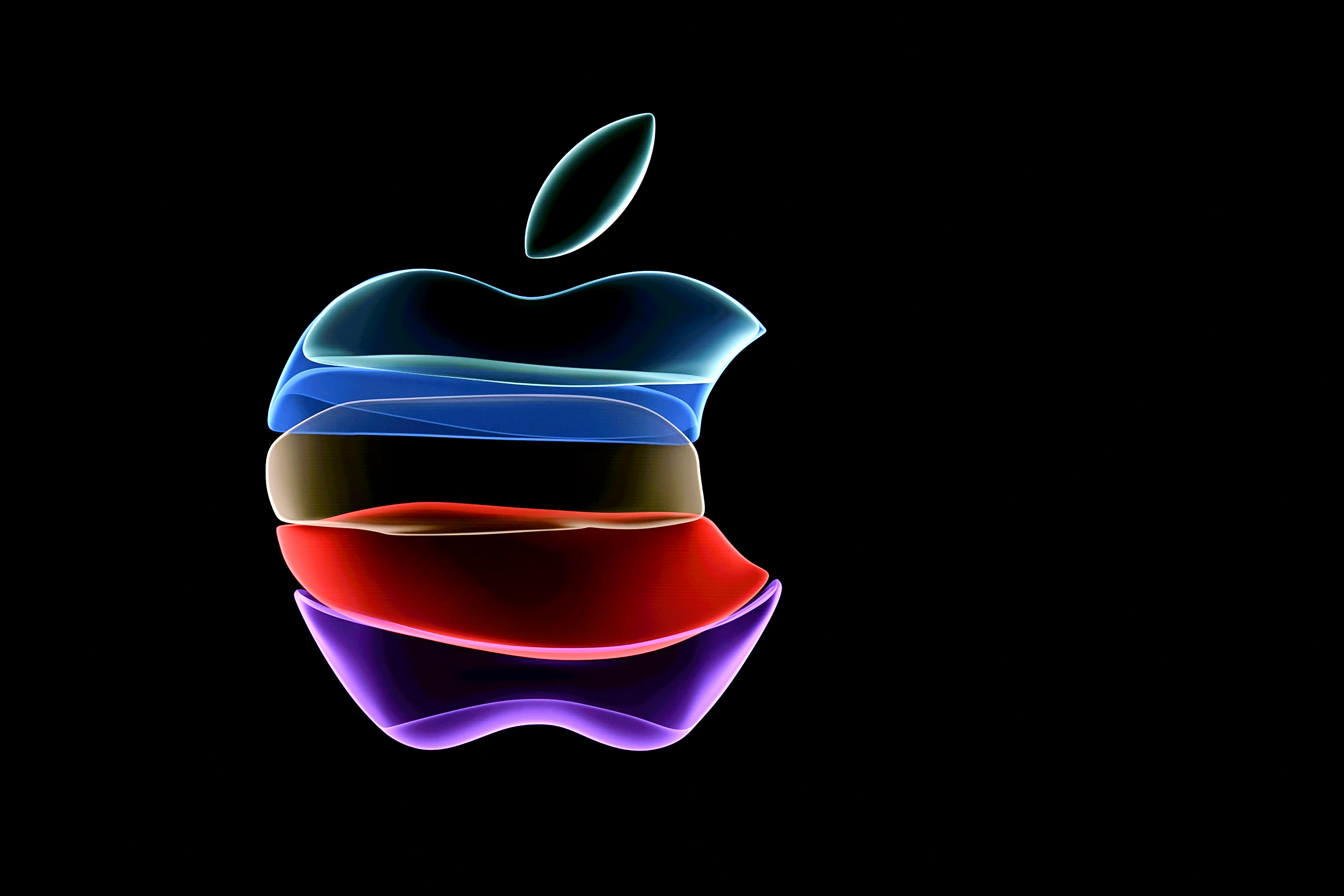 (FILES) In this file photo the apple logo is projected on a screen before the start of a product launch event at Apple's headquarters in Cupertino, California, on September 10, 2019. - Wall Street stocks rose early on September 15, 2020, extending the prior session's gains ahead of a Federal Reserve meeting and Apple event to launch new products. About 15 minutes into trading, the Dow Jones Industrial Average was up 0.6 percent at 28,163.47.The broad-based S&P 500 gained 0.9 percent to 3,415.02, while the tech-rich Nasdaq Composite Index jumped 1.3 percent to 11,204.44. (Photo by Josh Edelson / AFP)