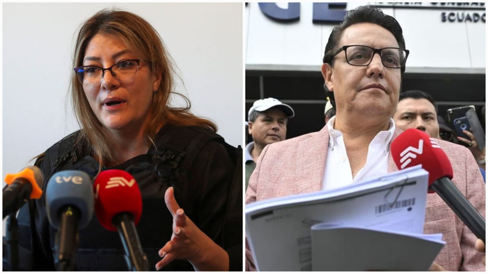 La esposa de Fernando Villavicencio, Verónica Sarauz, acusó a la "mafia política" por la muerte del candidato.