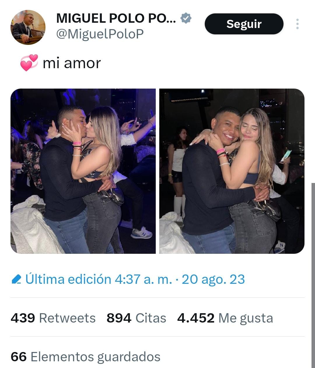 Con apasionado beso, Miguel Polo Polo presentó a la que sería su novia, ¿de  quién se trata?