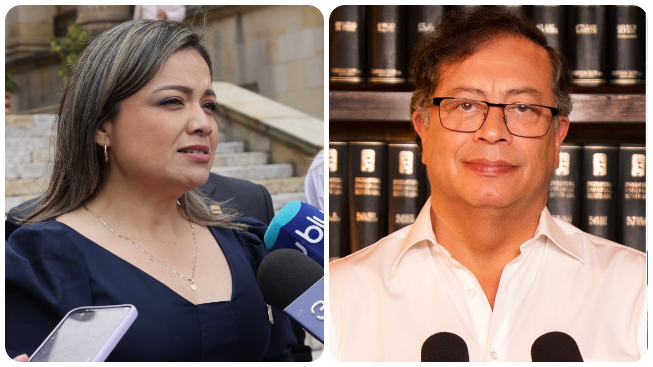Lina María Garrido y Gustavo Petro.
