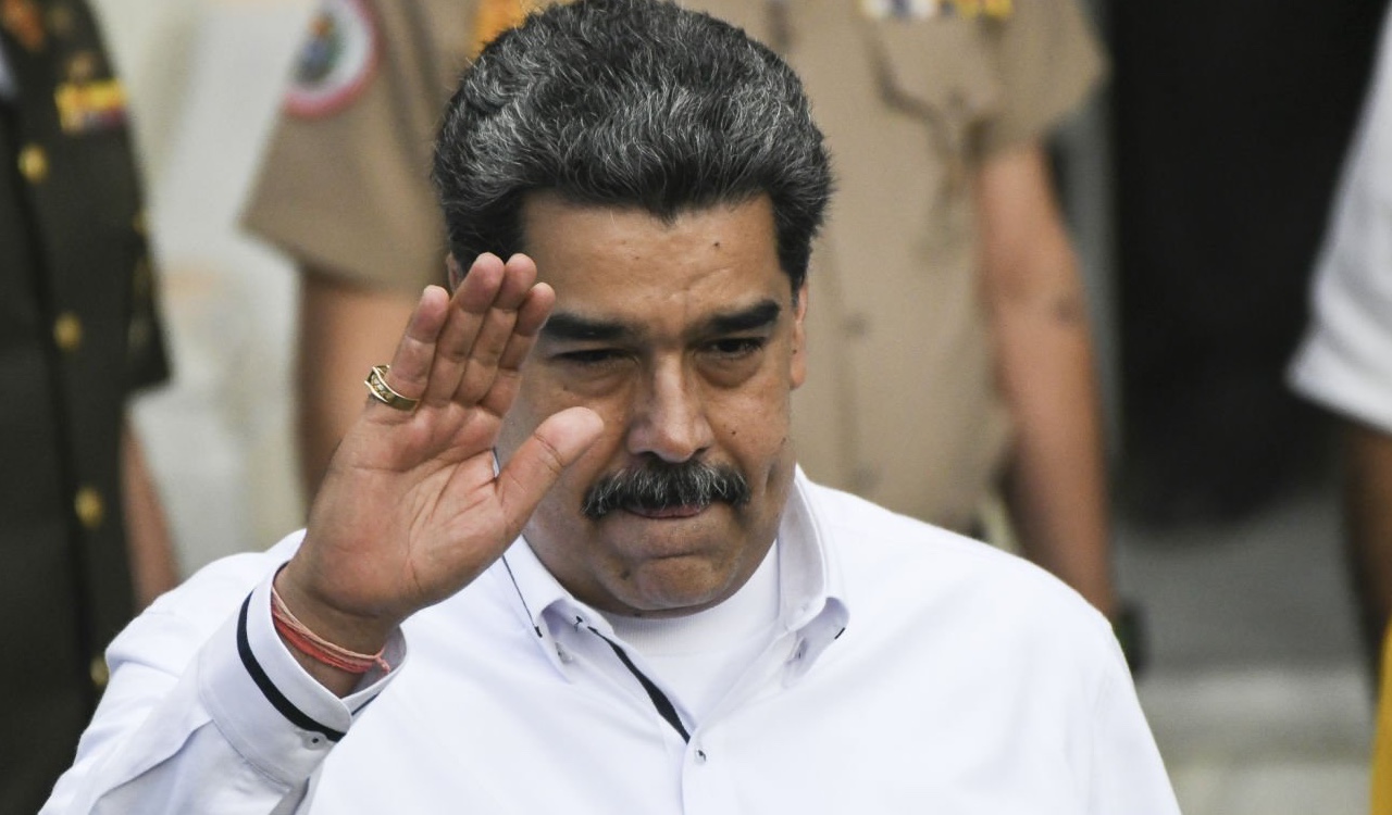 Nicolás Maduro en su reunión con el presidente Gustavo Petro en Venezuela