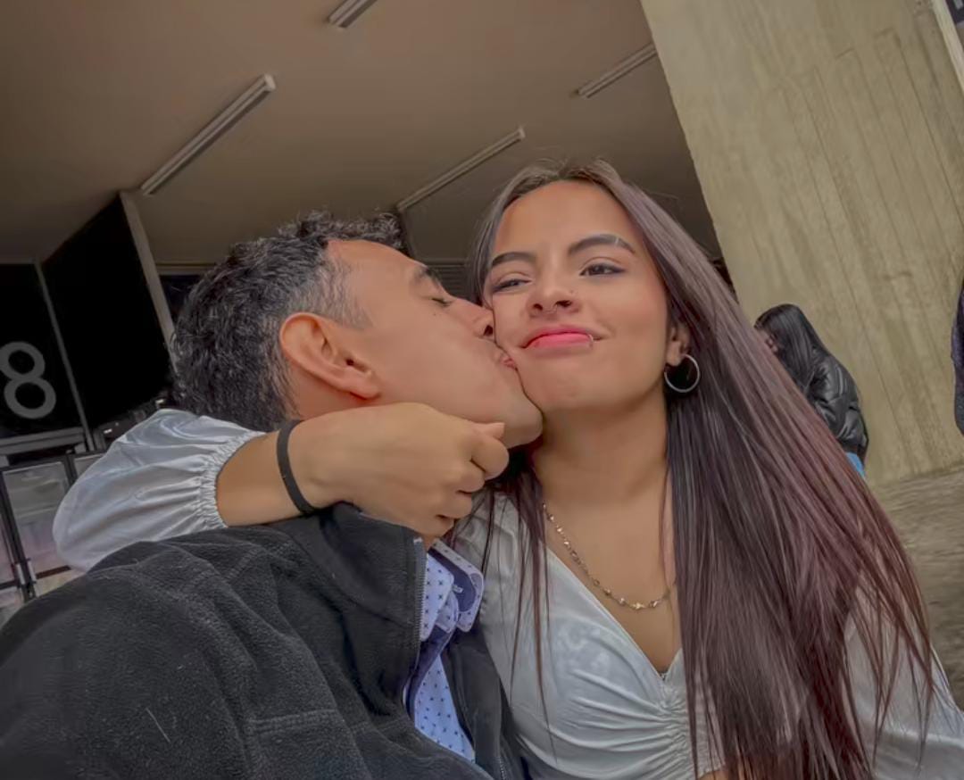 Catalina Leyva y su novio Andrés Cárdenas.