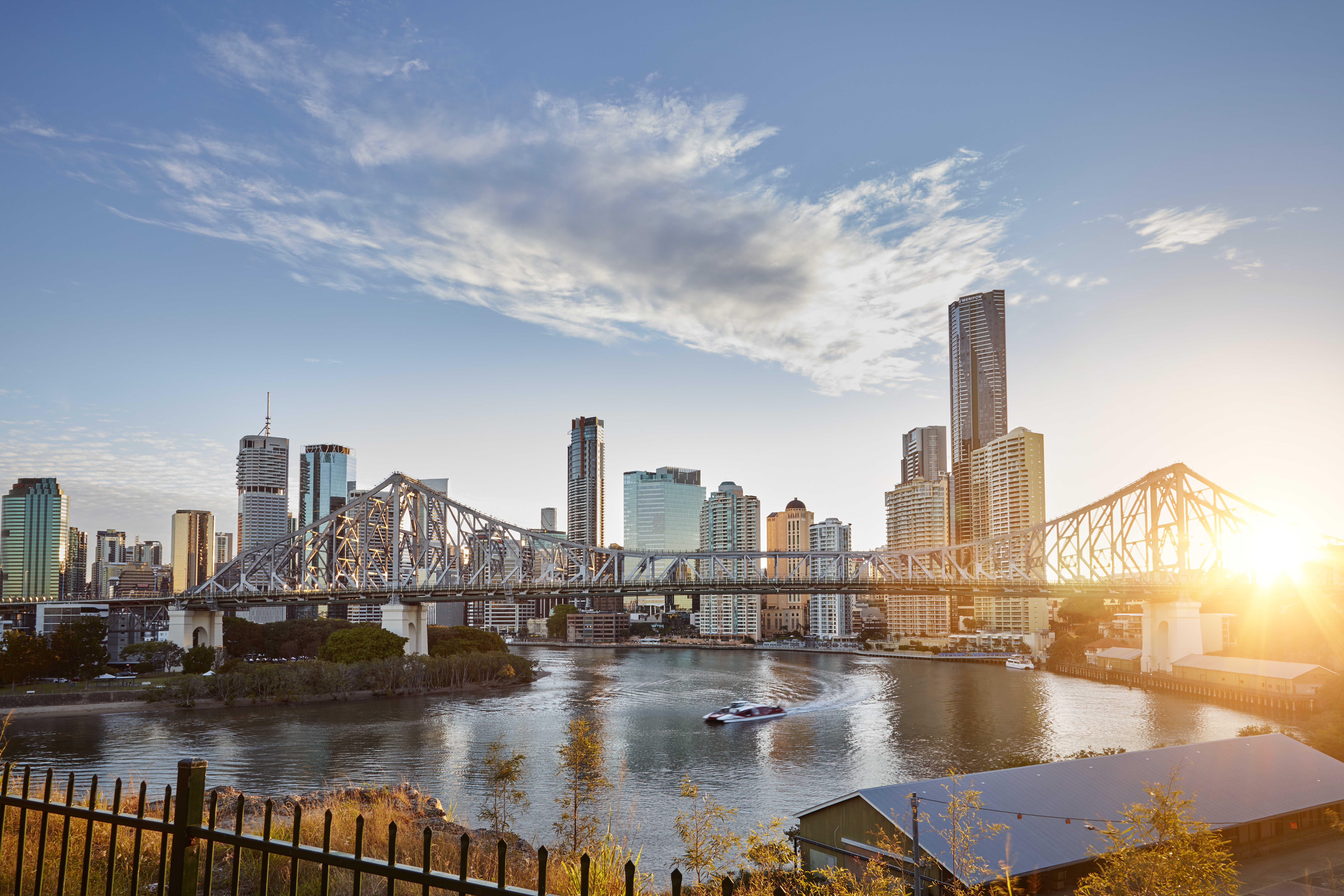 Puente de la historia de la ciudad de Brisbane