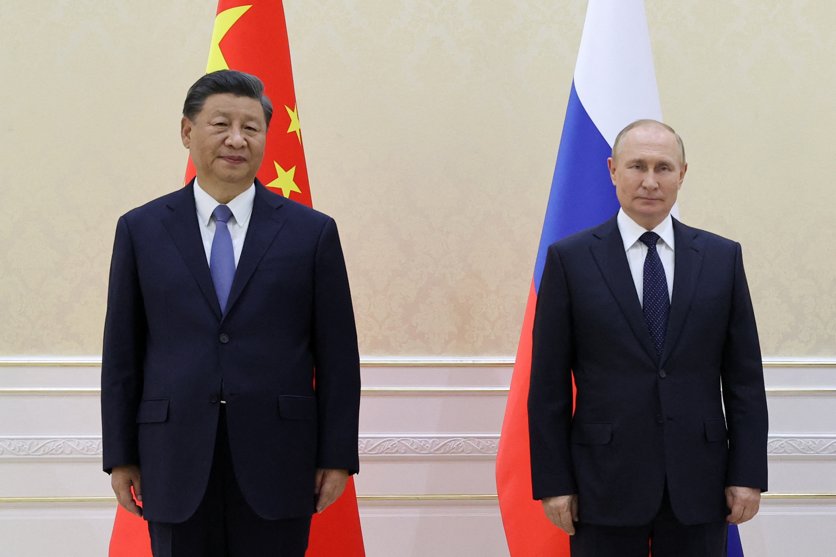 Xi Jinping, presidente de China junto a Vladímir Putin, presidente de Rusia.