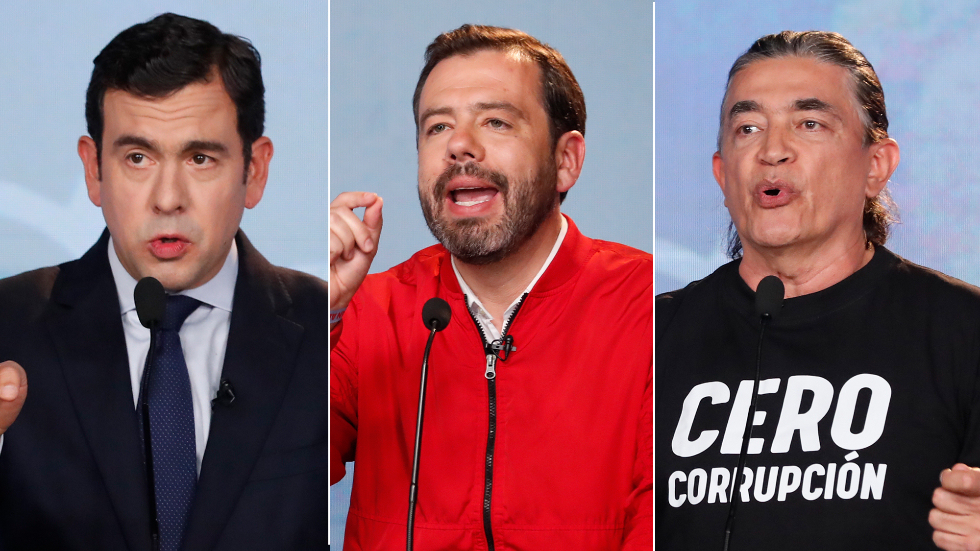 Rodrigo Lara, Carlos Fernando Galán y Gustavo Bolívar