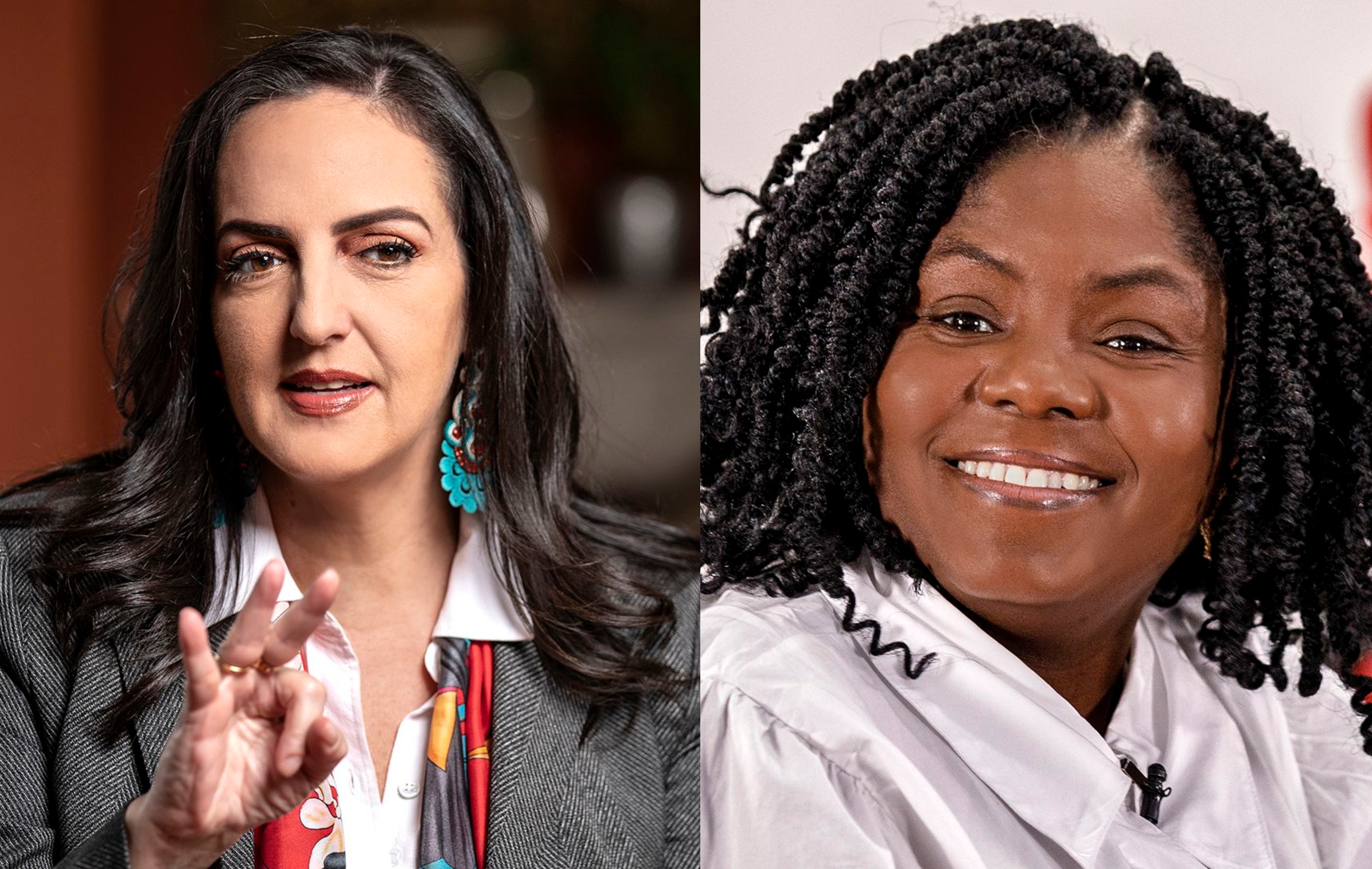 La senadora María Fernanda Cabal y la vicepresidenta Francia Márquez.