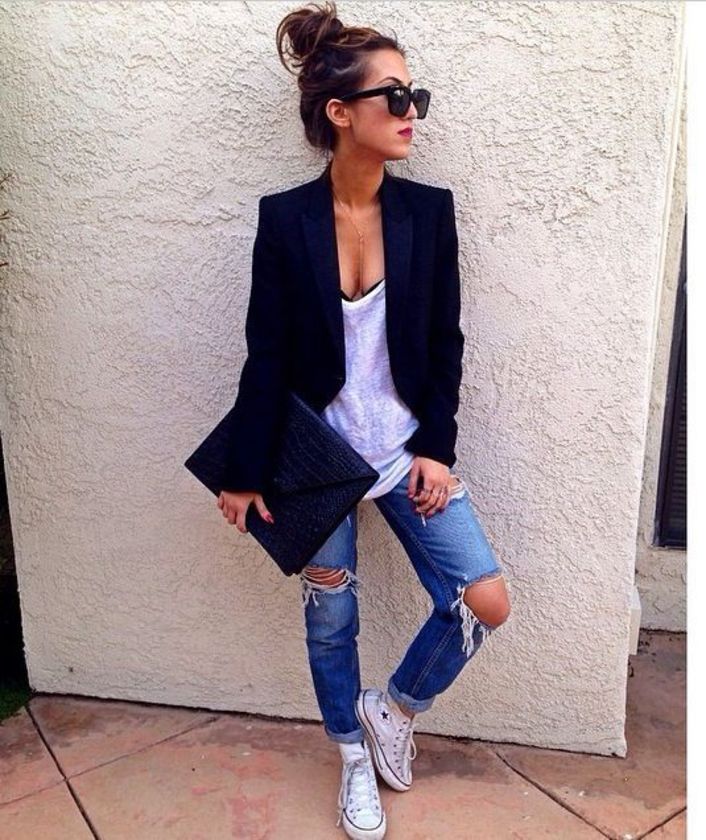 Looks con jeans rotos