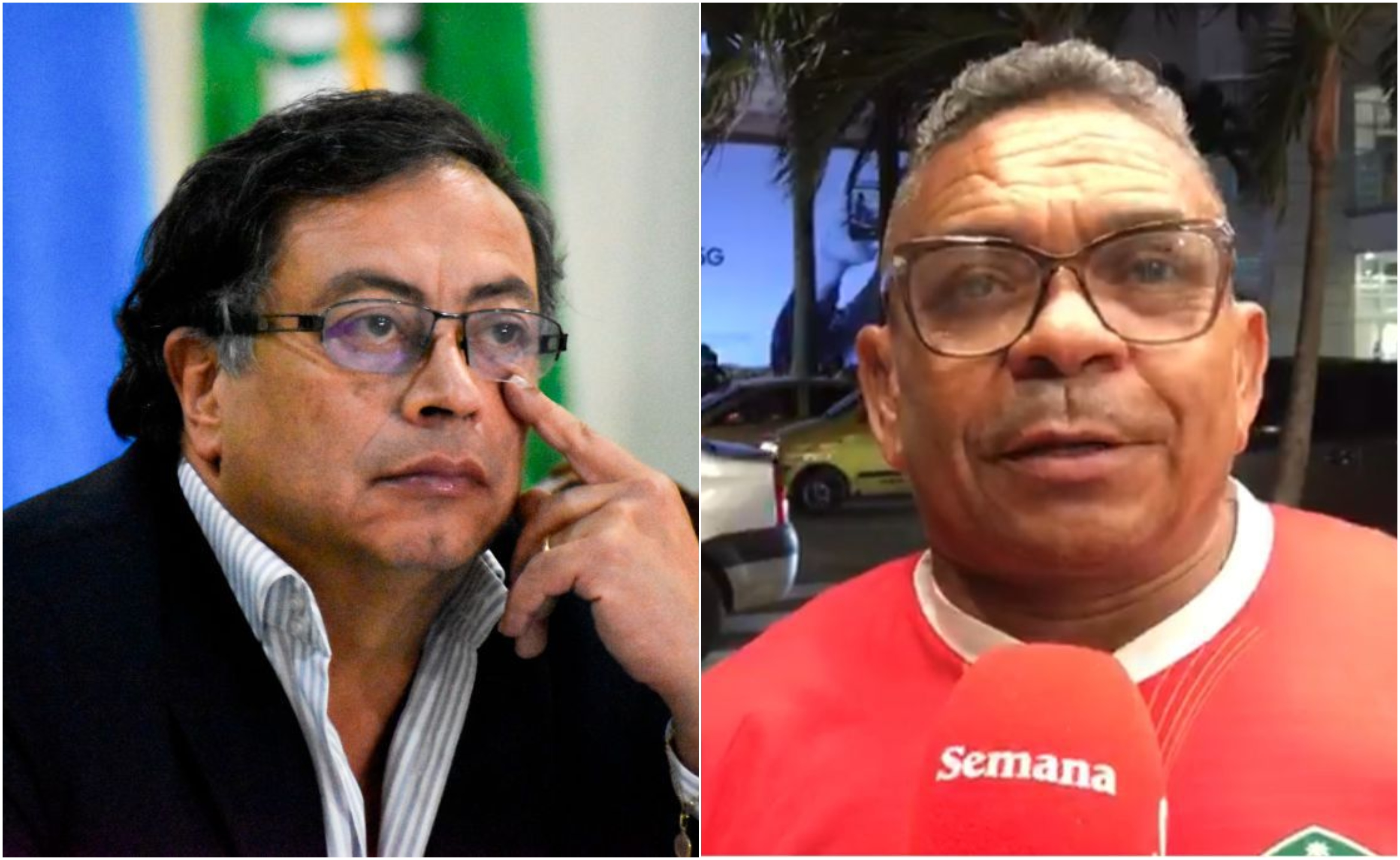 Presidente Gustavo Petro y Luis Manuel Díaz papá de Luis Díaz