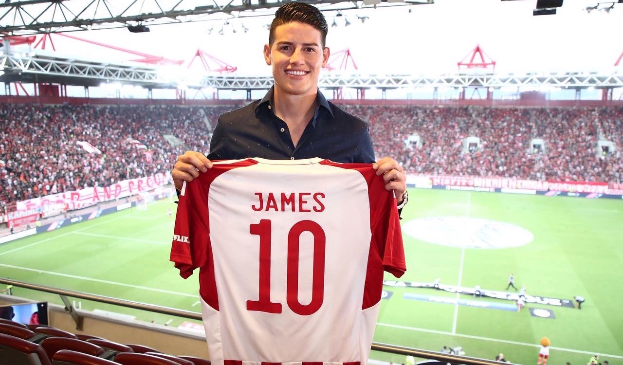 James Rodríguez sigue agradeciendo por su llegada a Olympiacos