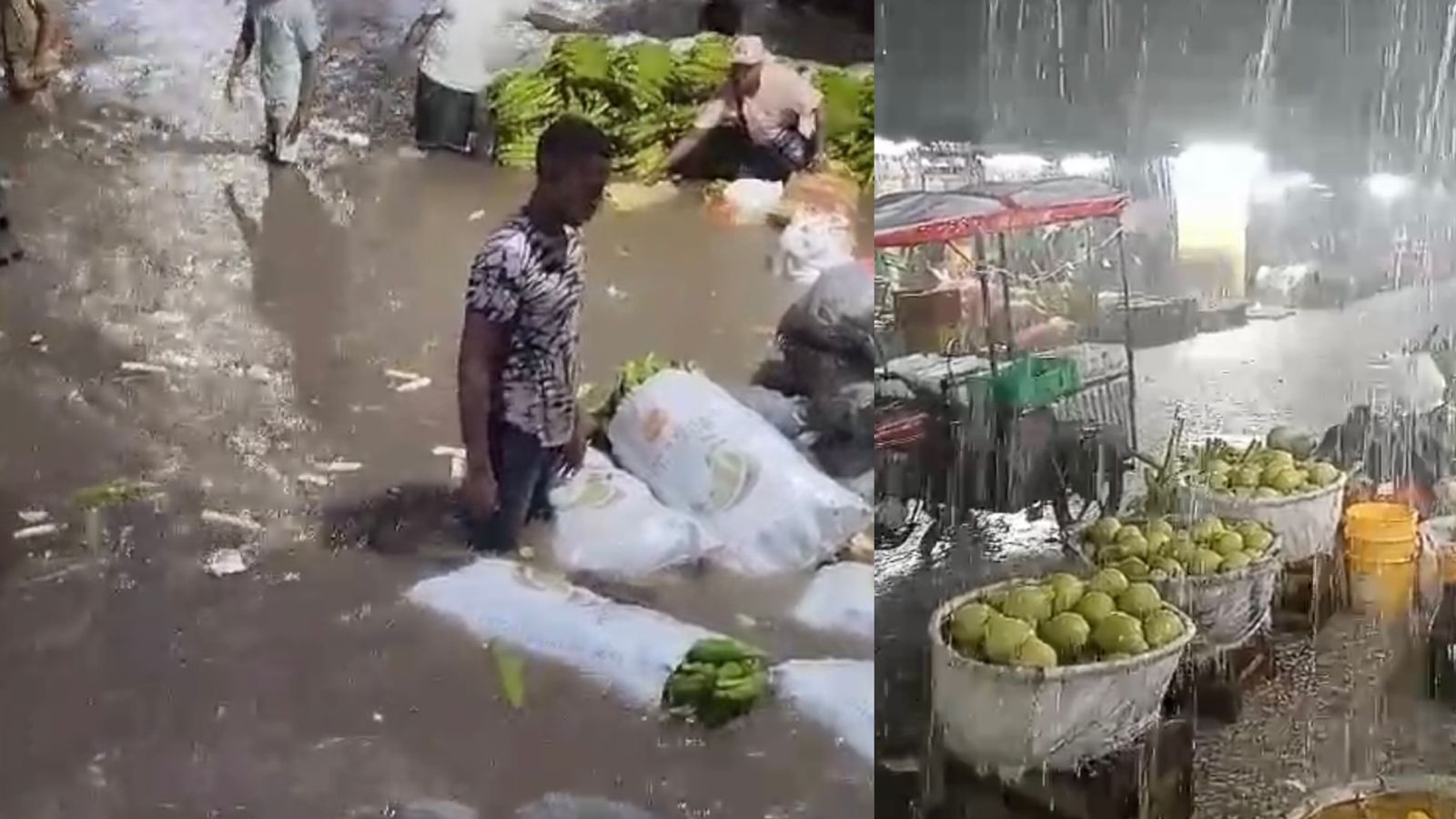 Inundaciones en el Mercado de Barranquilla.