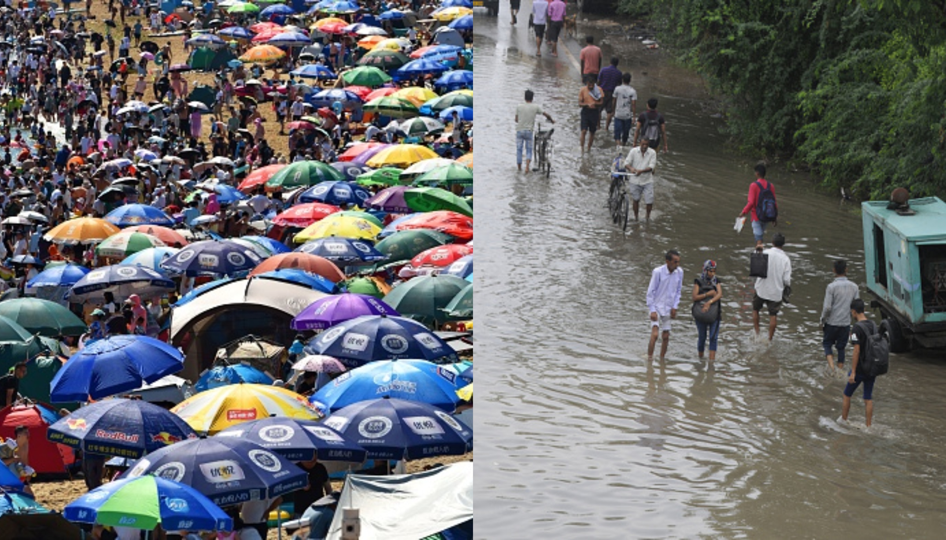 Temperaturas extremas y fuertes lluvias azotan el continente asiático.