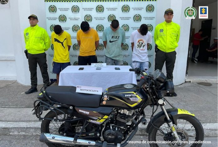 La banda estaba dedicada al hurto de motocicletas y autopartes en todas sus modalidades.