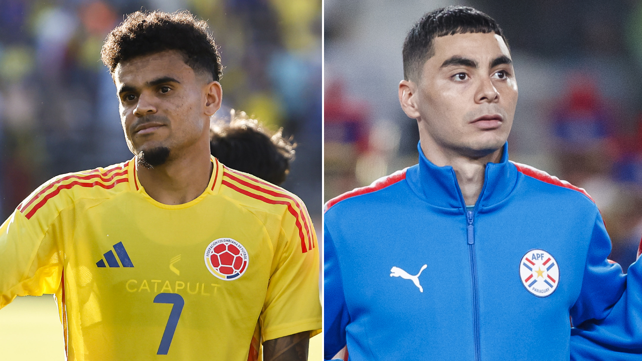 Luis Díaz y Miguel Almirón, figuras del partido entre Colombia y Paraguay