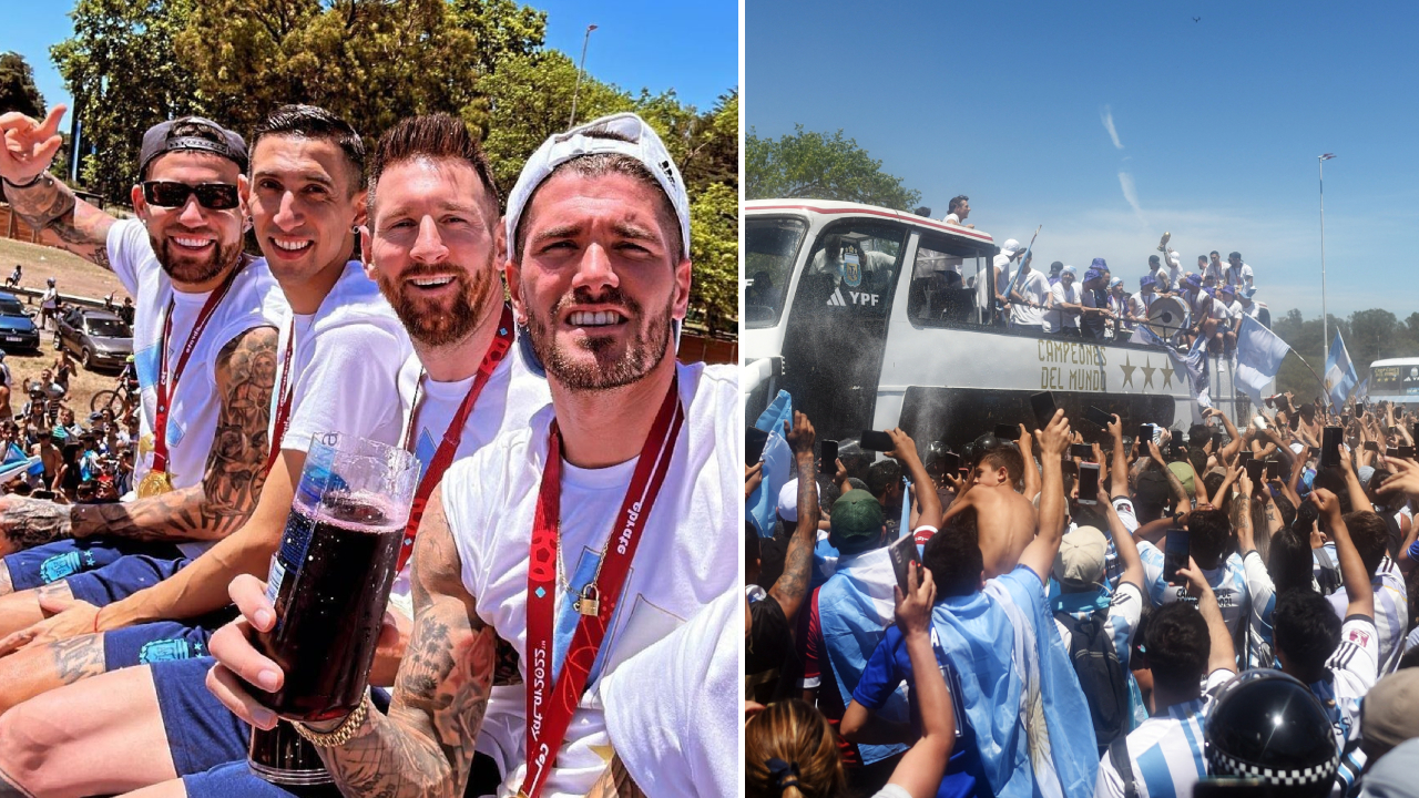 Sobre el medio día salieron del predio de Ezeiza