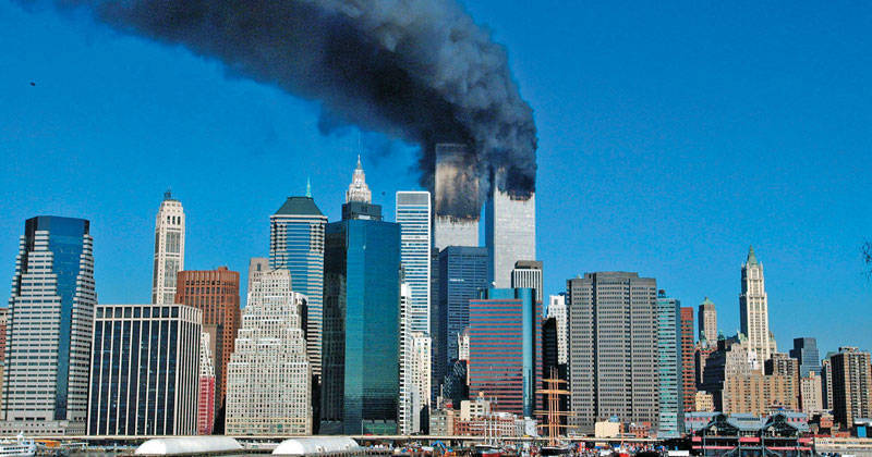 Atentato a Torres Gemelas el 11 de septiembre de 2001. Foto: AP