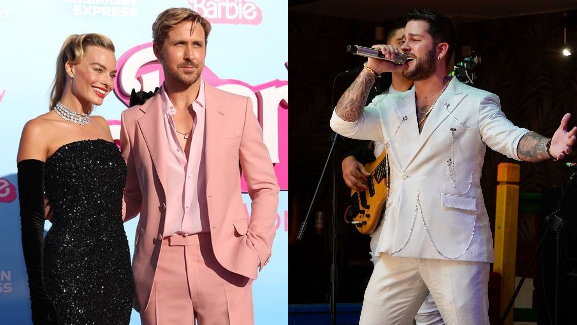 El cantante se despachó contra la película en Instagram. Fotos: Instagram @barbiemovie - @juanvelezncantante.