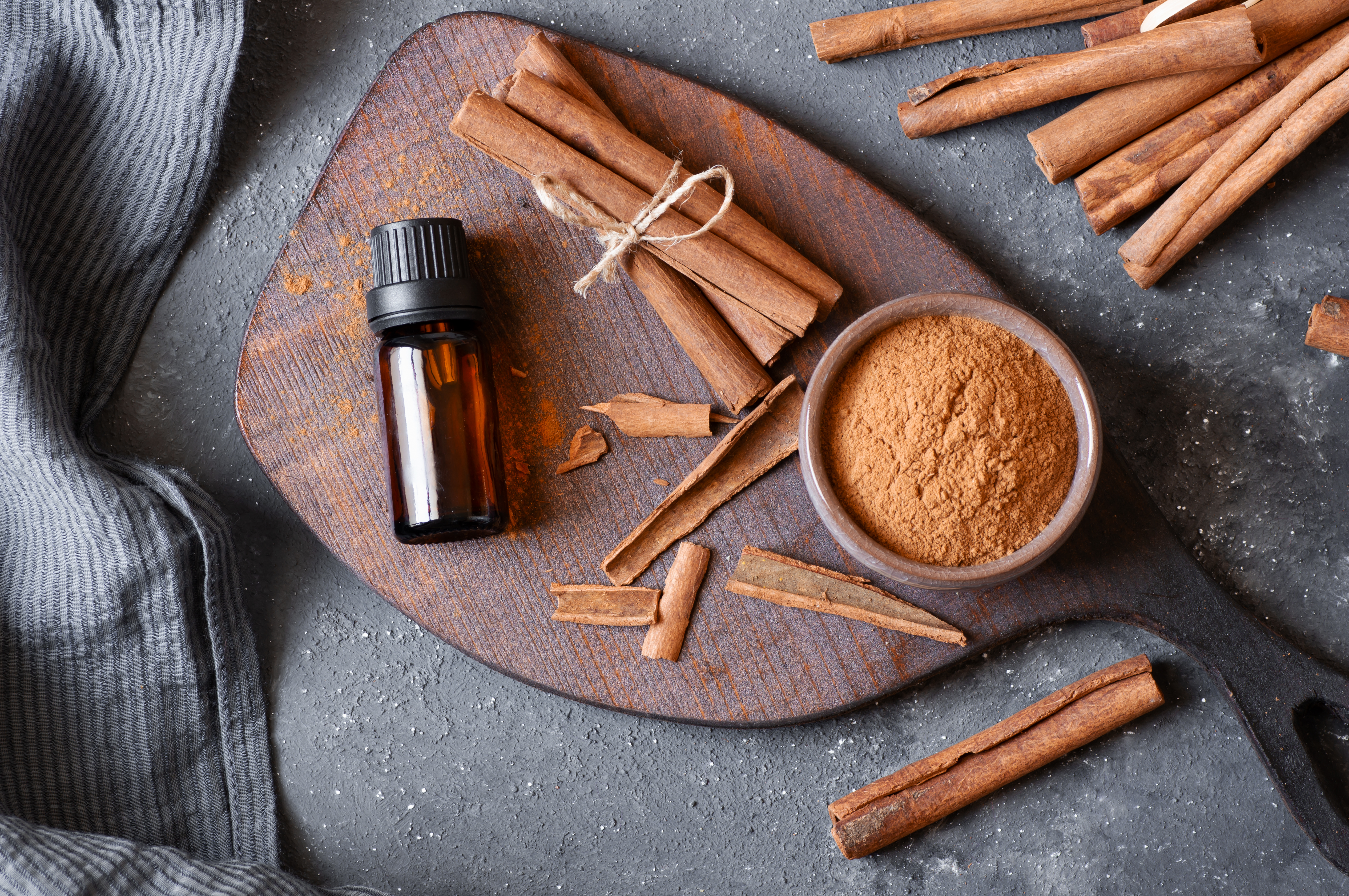 La canela tiene efectos antioxidantes.