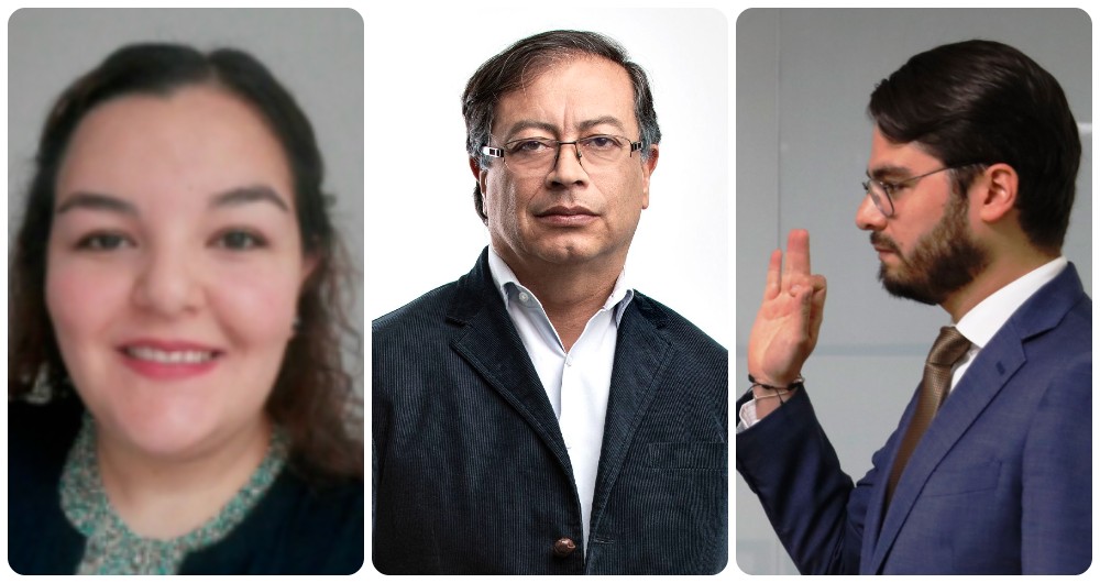 María Camila Díaz, Gustavo Petro y Alberto Chinchilla.