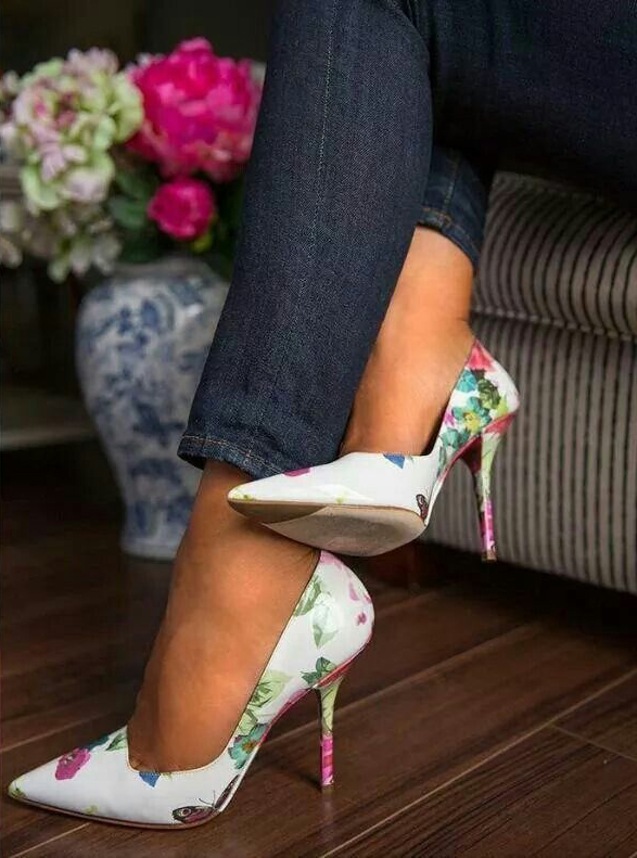 de zapatos con flores