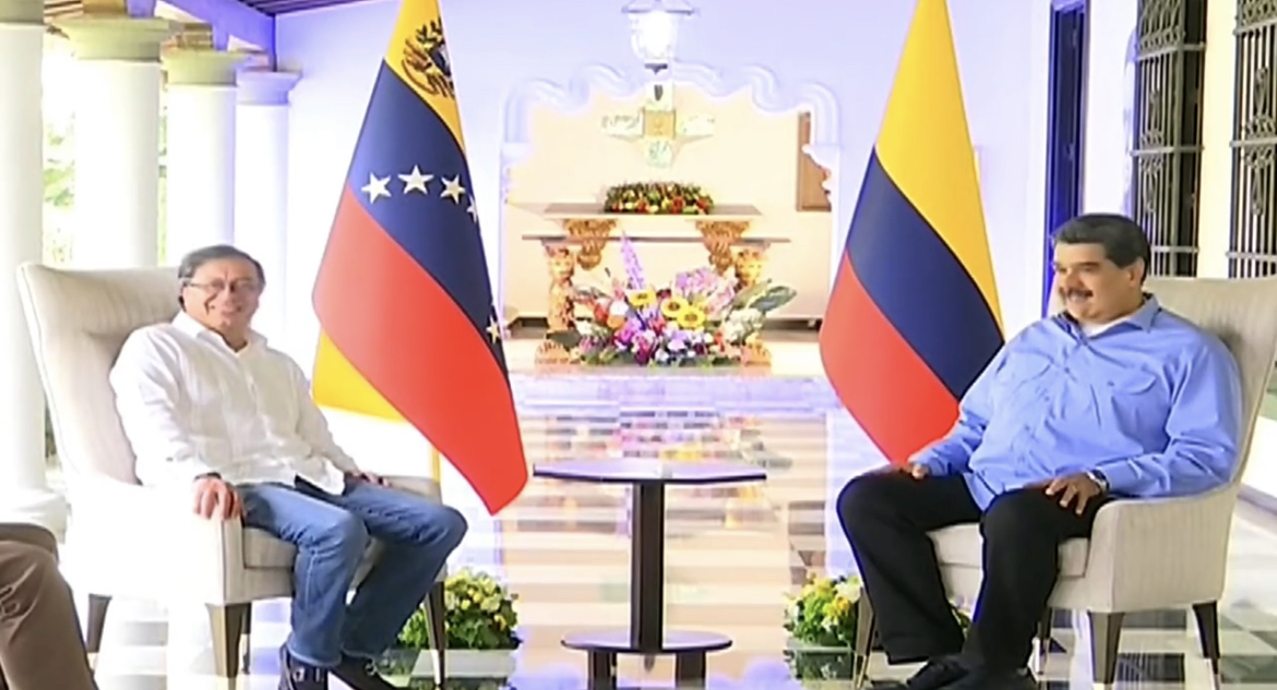 Presidente Gustavo Petro y Nicolás Maduro