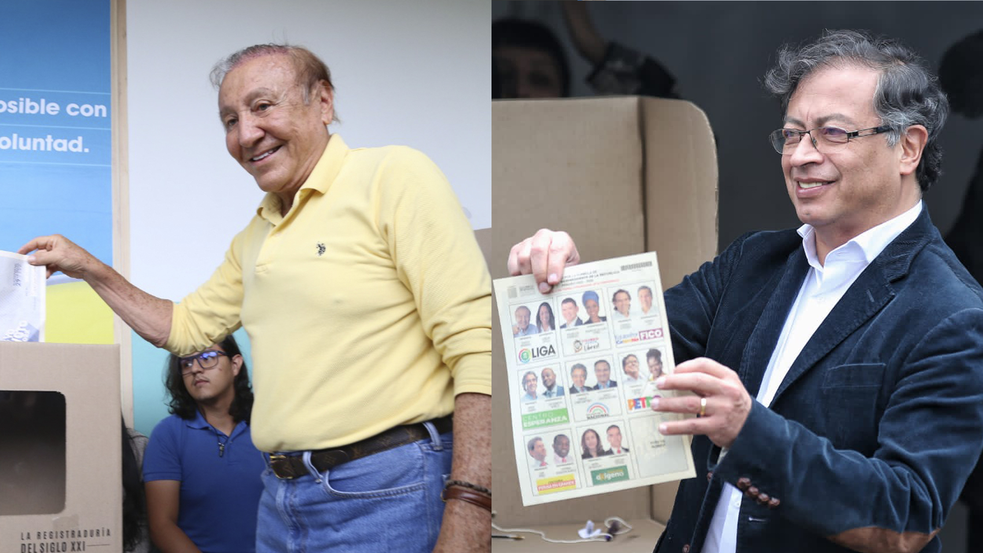 Gustavo Petro, Rodolfo Hernández, 
Votación 29 mayo 2022