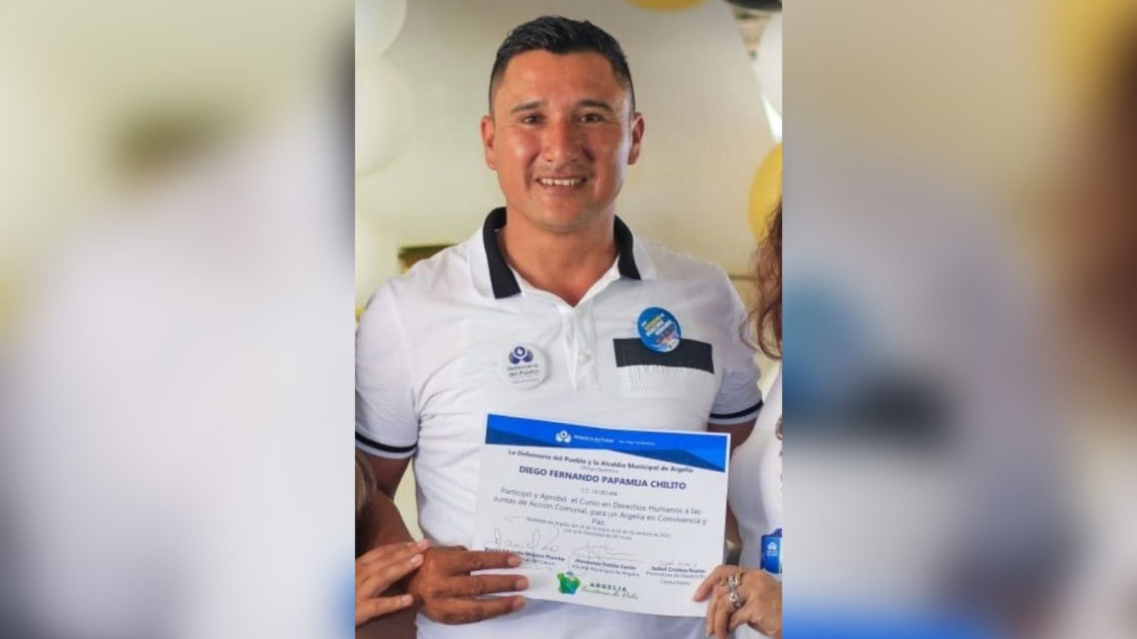 Diego Fernando Papamija Chilito fue asesinado por hombres armados.