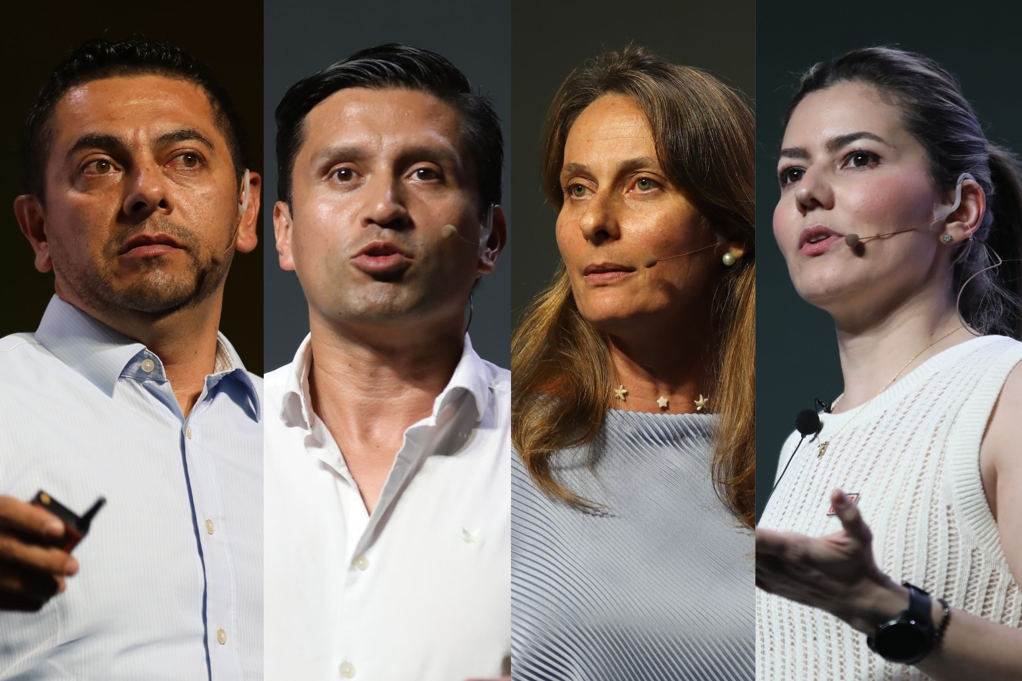 Juan Carlos Castro, director general de Solistica para Colombia; Aureliano Durán González, líder de Sostenibilidad Ambiental Industria Licorera de Caldas; Margarita María Salazar, vicepresidenta ejecutiva (e) de Gestión de Negocios de EPM y Johana Cerpa, vicepresidenta Legal y de Asuntos Corporativos de Coca Cola FEMSA.