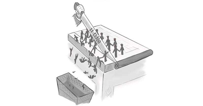 Caricatura sobre educación