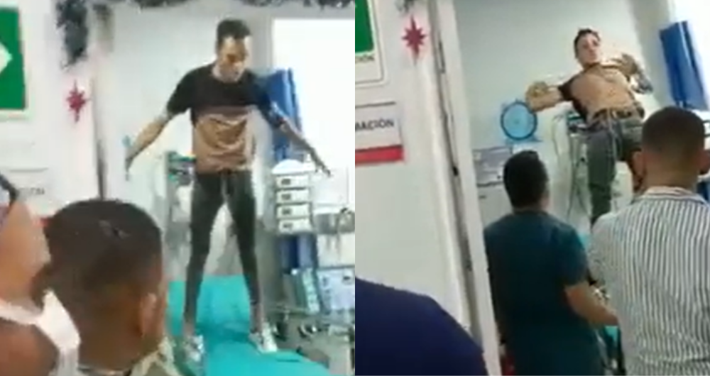 Los movimientos de un hombre que causan pánico en Barranquilla.