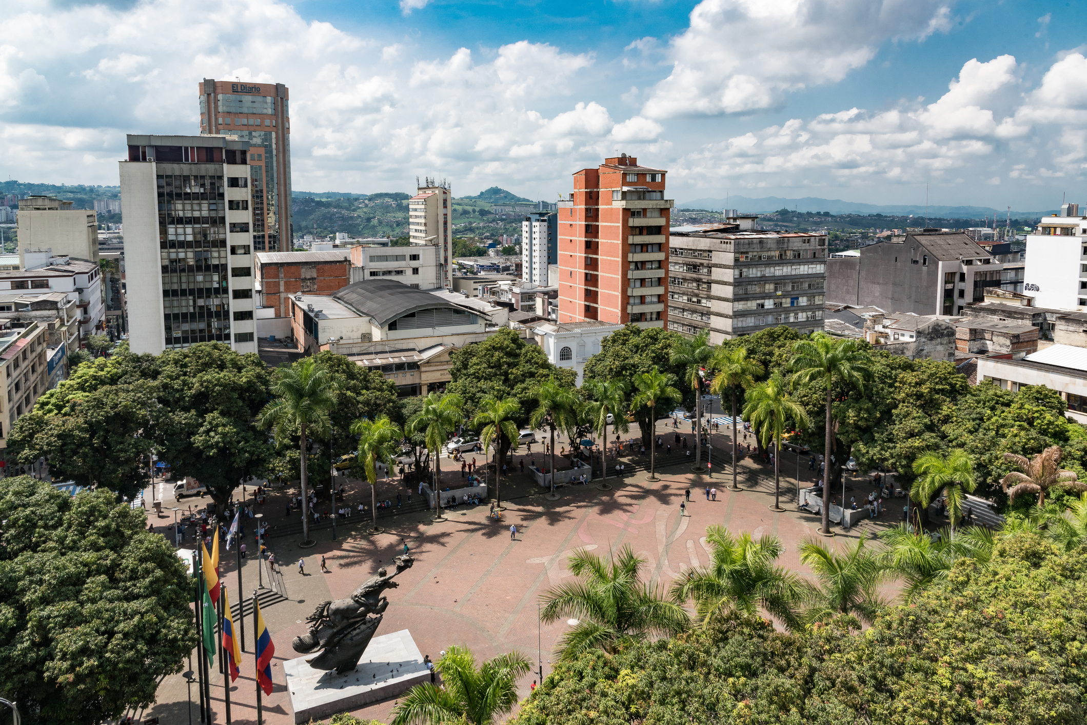 Plaza de Bolívar en la ciudad de Pereira.
