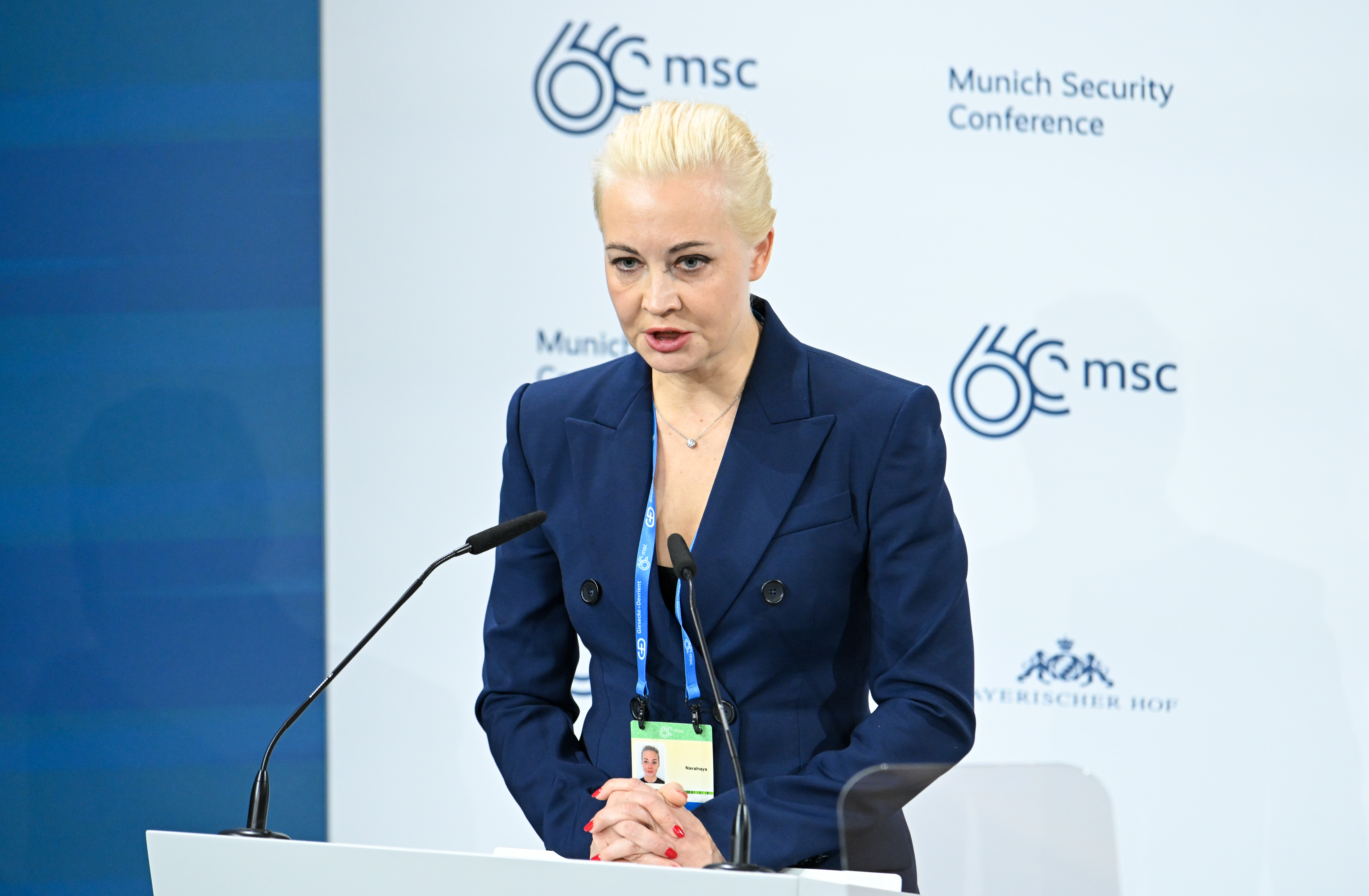 Yulia Navalnaya, esposa de Alexei Navalny, participa en la conferencia de seguridad