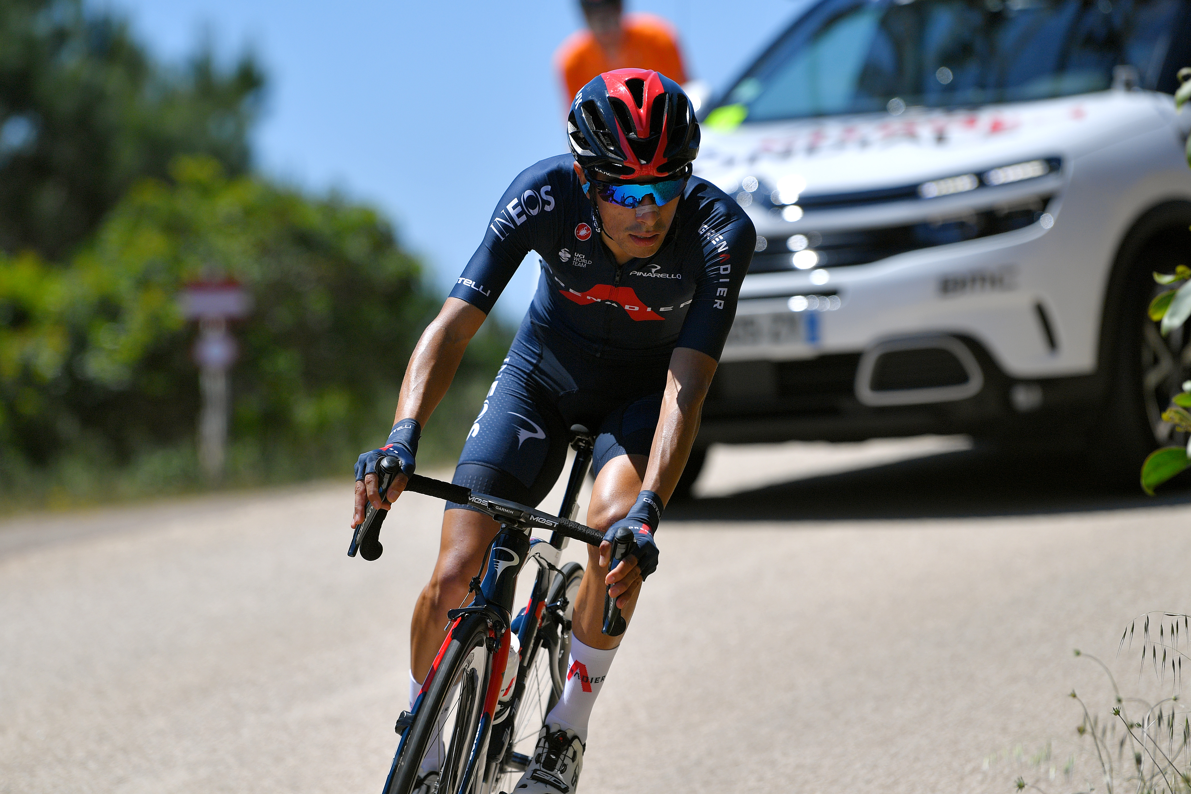 PORTIMAO, PORTUGAL - MAY 05: Ivan Ramiro Sosa Cuervo of Colombia and Team INEOS Grenadiers during the 47th Volta Ao Algarve 2021, Stage 1 a 189,5km stage from Lagos to Portimão / @VoltAlgarve / #VAlgarve2021 / on May 05, 2021 in Portimao, Portugal. (Photo by Luc Claessen/Getty Images)