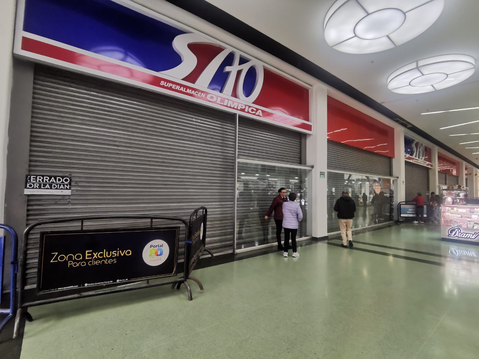 La tienda de cadena Olímpica fue cerrada por la Dian.