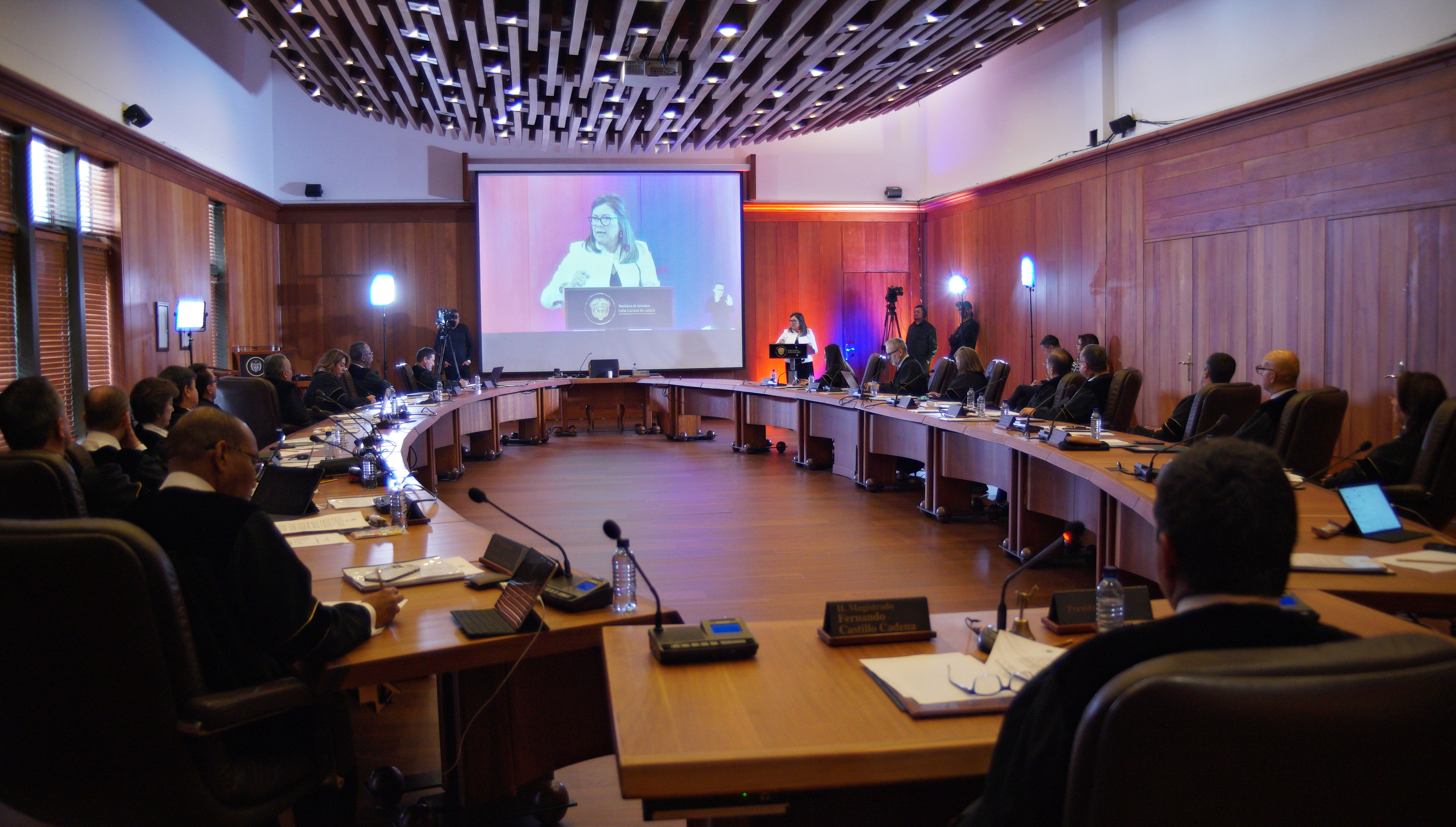 Ternadas a la Fiscalía Luz Adriana Camargo se presentaron ante la Corte Suprema de Justicia, que deberá tomar su decisión a mediados de diciembreBogota noviembre 23 del 2023Foto: Prensa Corte Suprema de Justicia